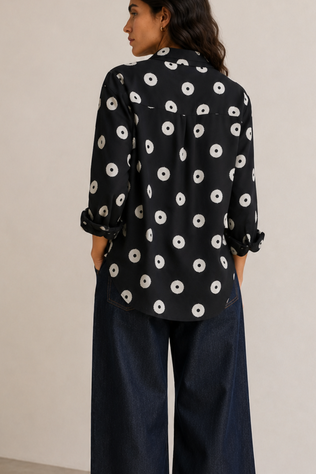 Viscose Printed Oversize Fit Cool Shirt