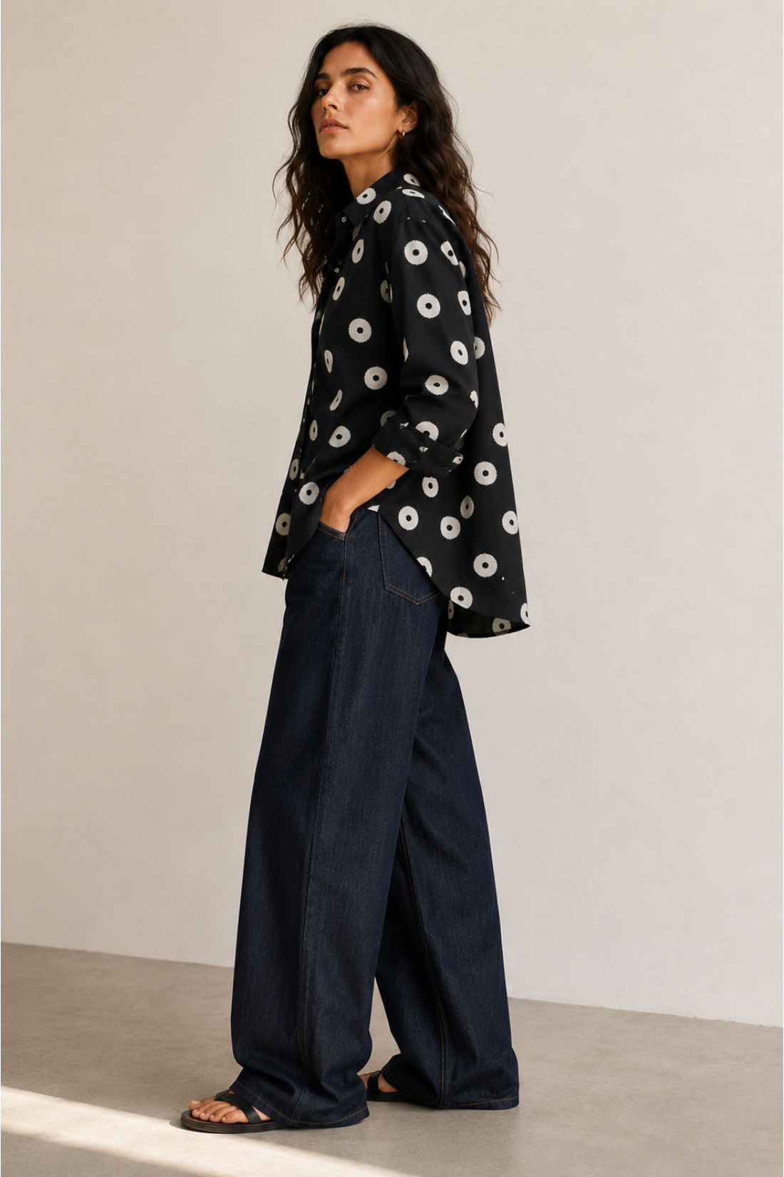 Viscose Printed Oversize Fit Cool Shirt