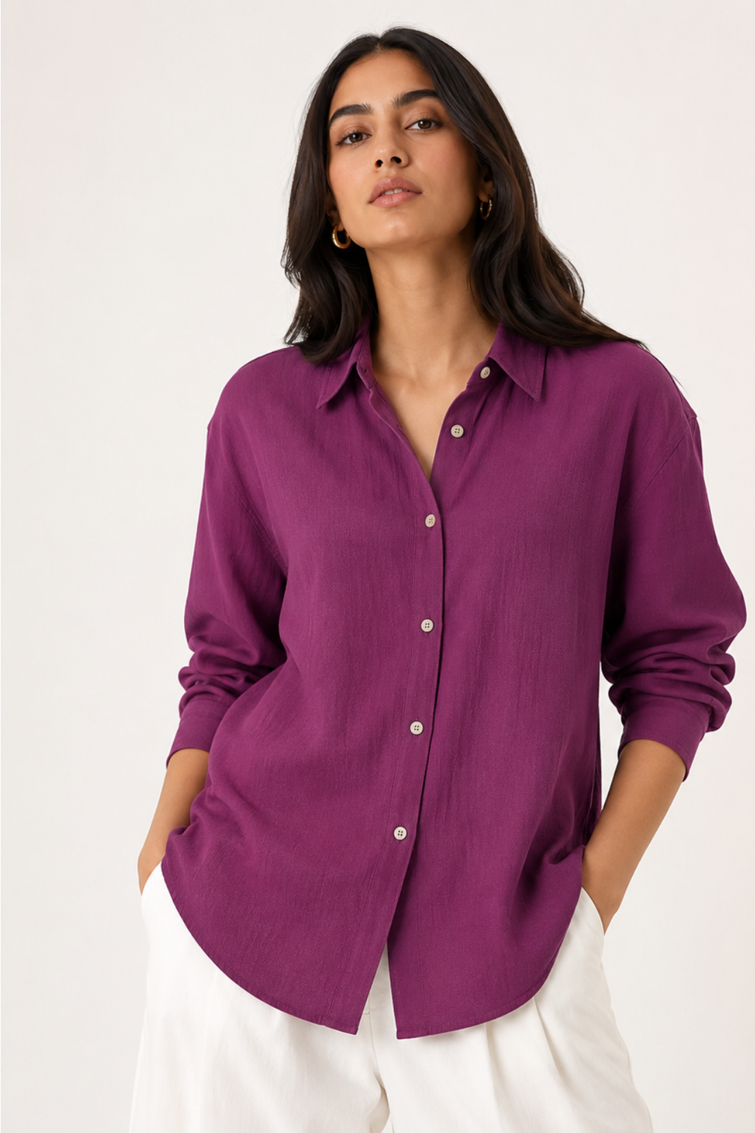 Carla Crinkle Viscose  Shirt