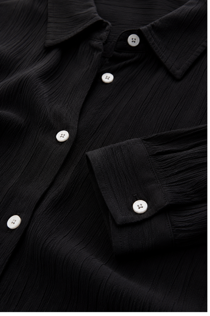 Bruna Crinkle Viscose Oversize Shirt