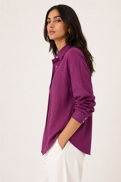 Carla Crinkle Viscose  Shirt