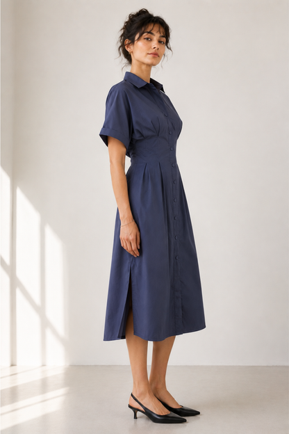 Mediveal Pleated Dress-Work & Cocktail Edit