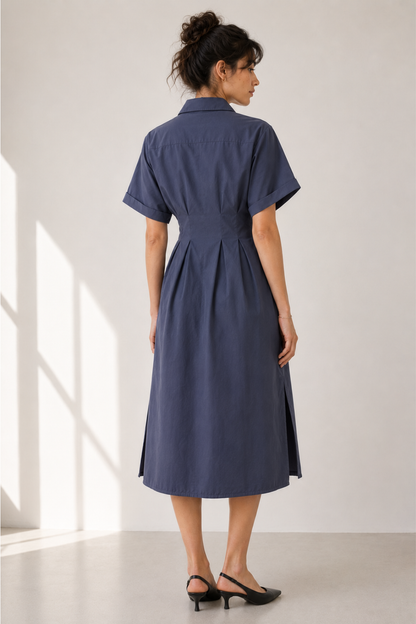 Mediveal Pleated Dress-Work & Cocktail Edit