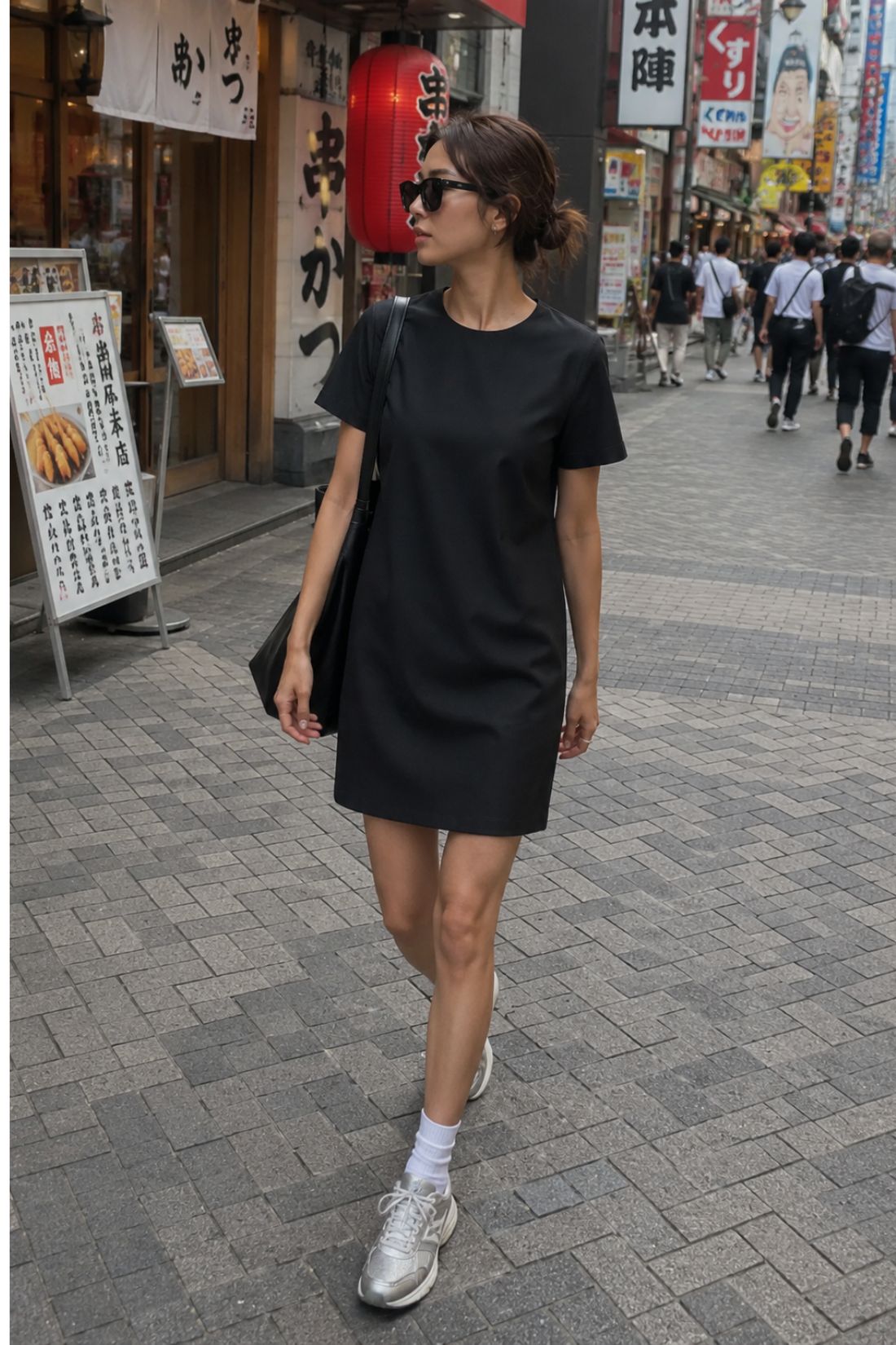 Women’s Solid Black Shift Dress