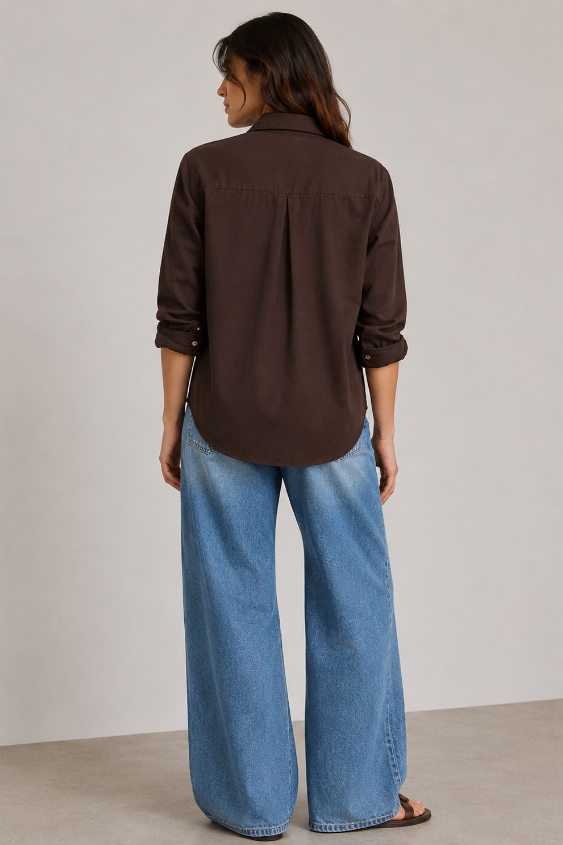 Brown All Day Light Cotton Shirt