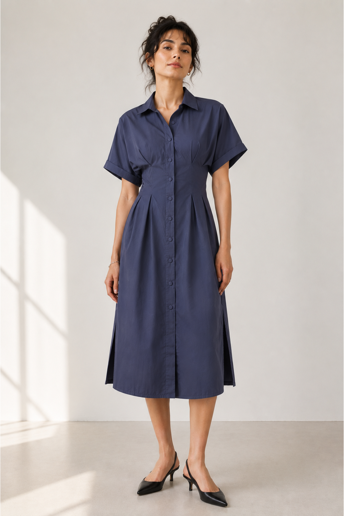 Mediveal Pleated Dress-Work & Cocktail Edit