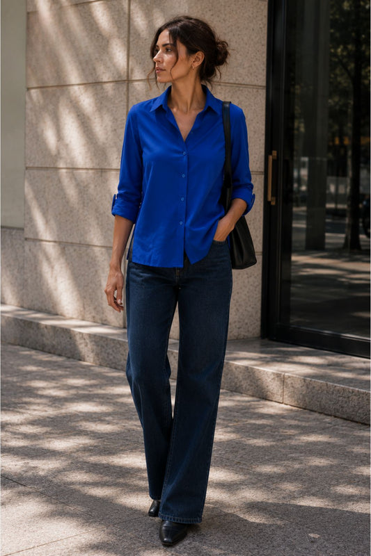Azure Reverie Viscose Shirt