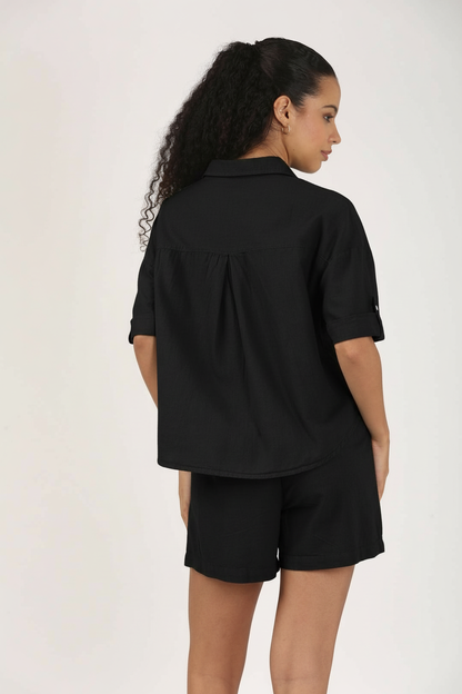 Black Linen Shirt