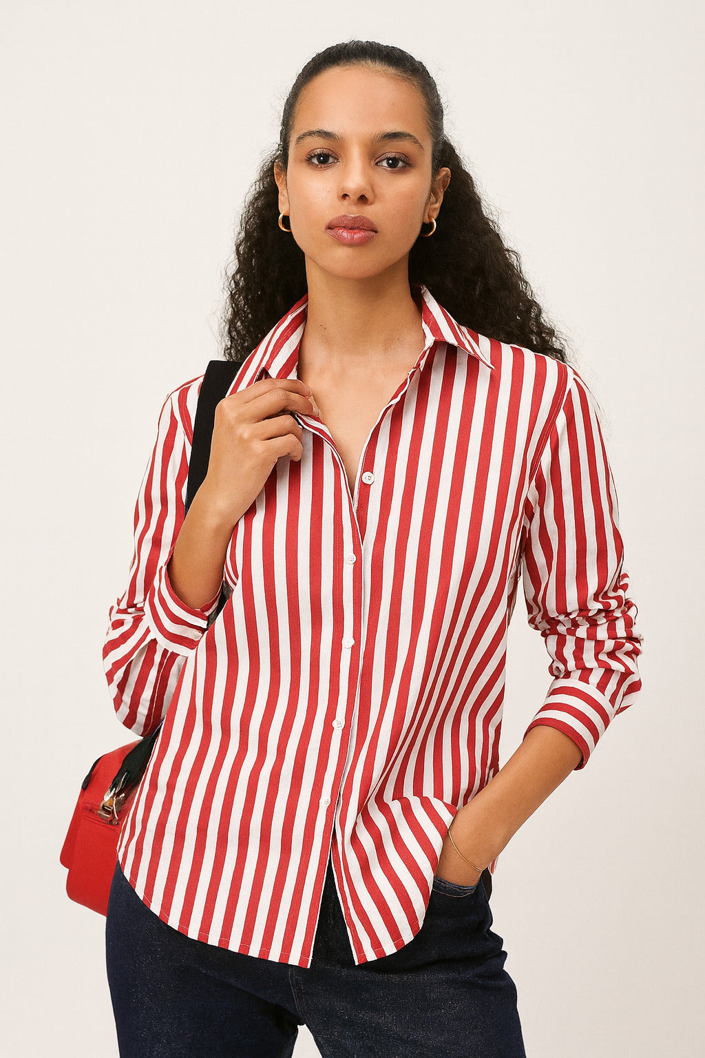 Candy Stripe Poplin Shirt-Yarndyed Edit