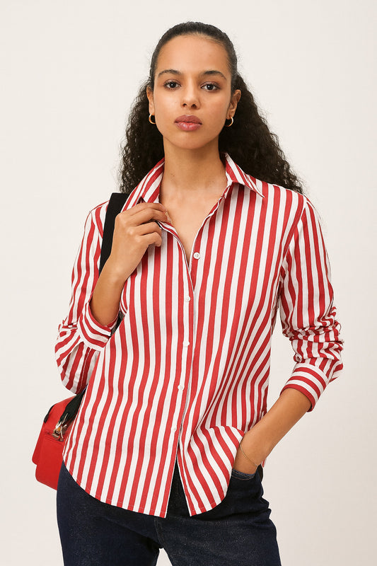 Candy Stripe Poplin Shirt-Yarndyed Edit