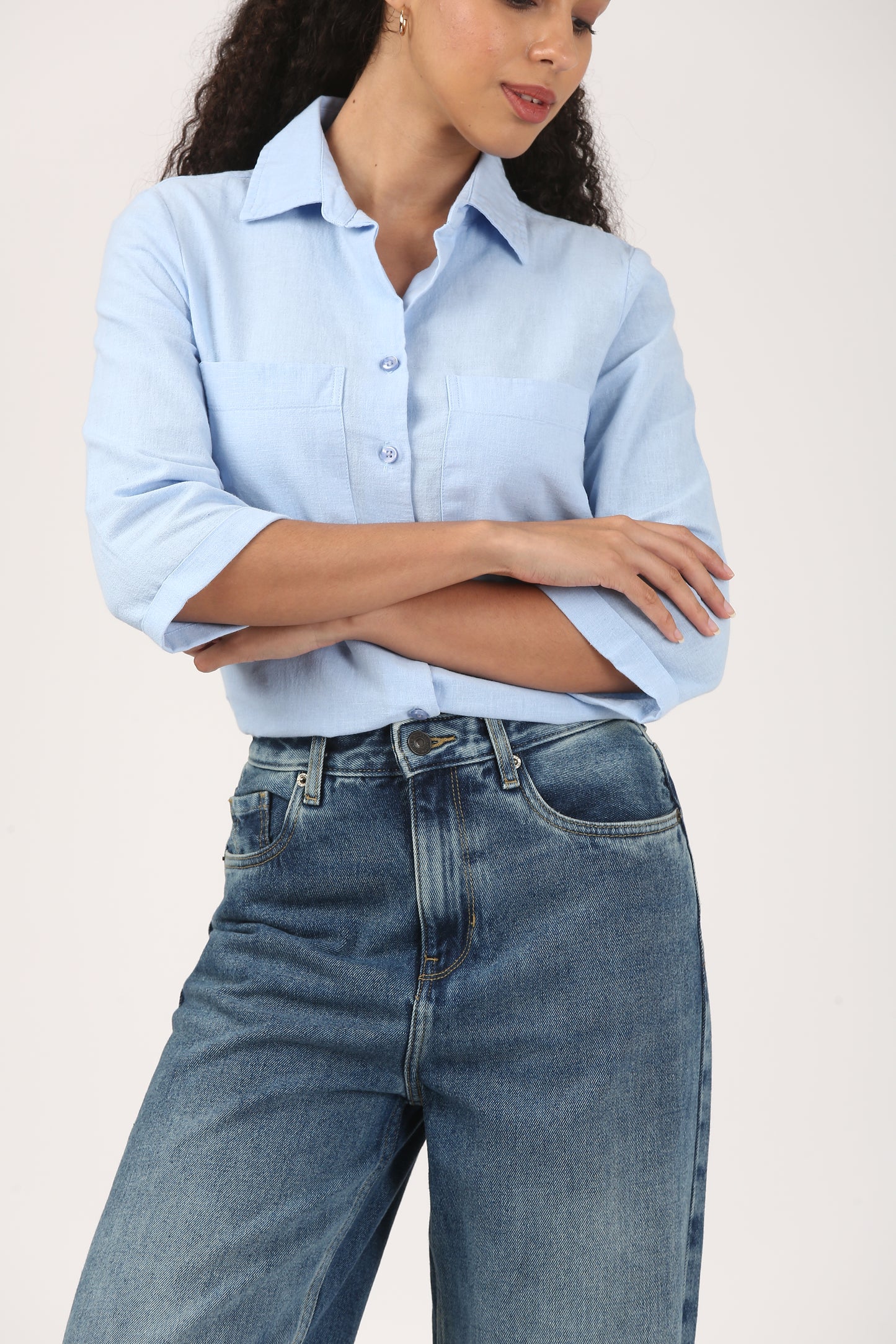 Cloud Blue Soft Linen shirt