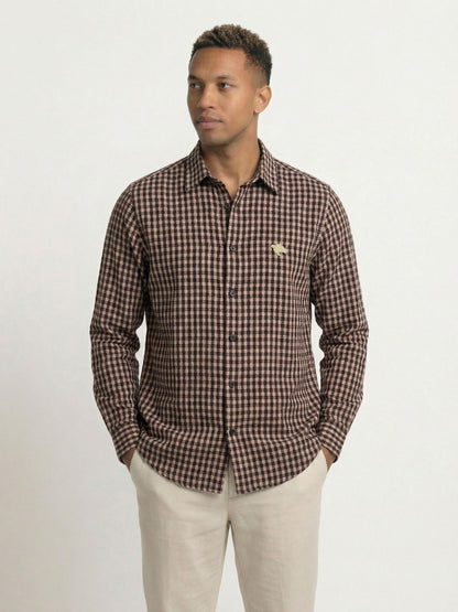 Gingham Soft Cotton Full Sleeve Men's Shirt