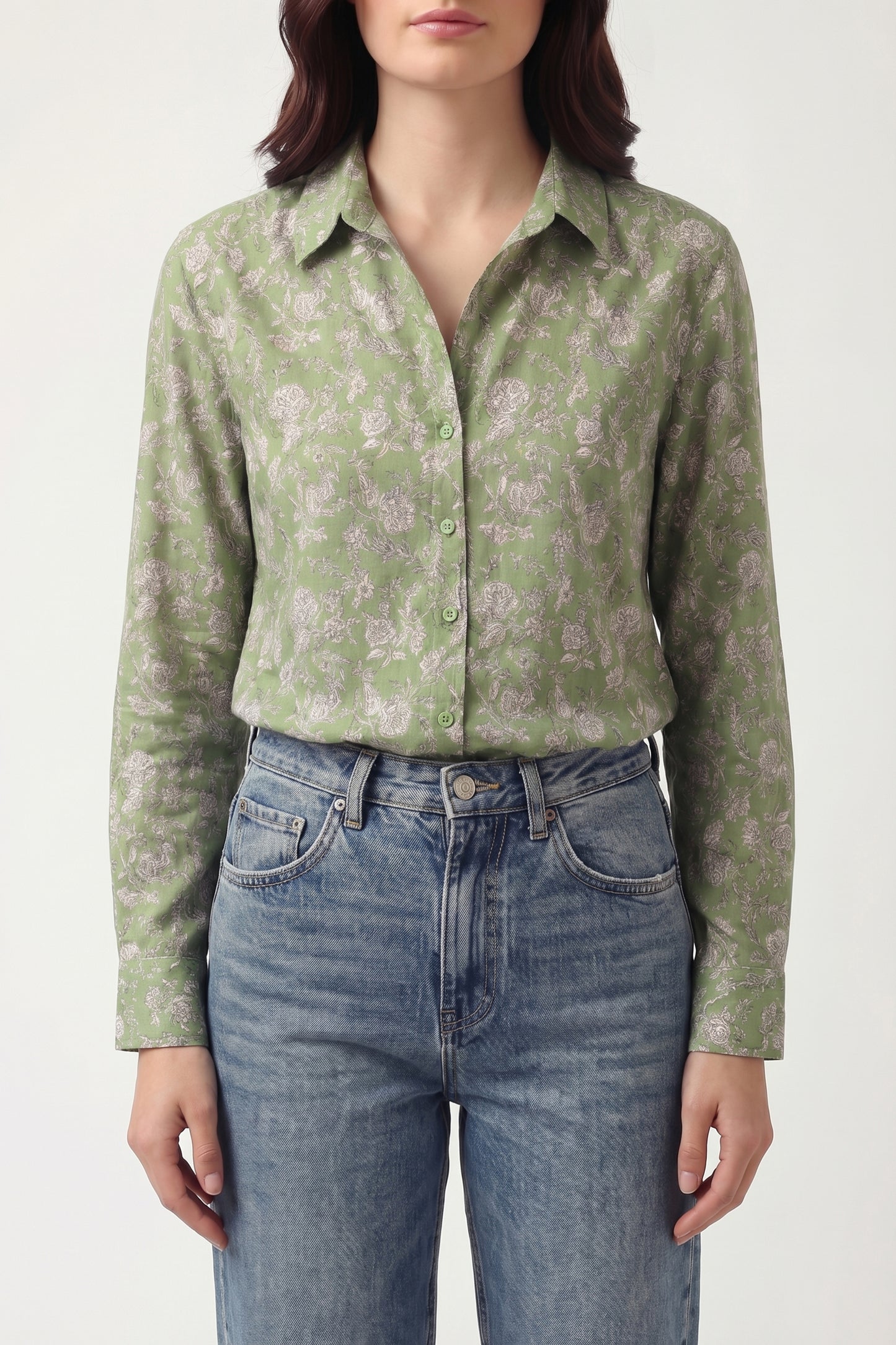 Cotton Jaipur Print Oversize Fit Shirt