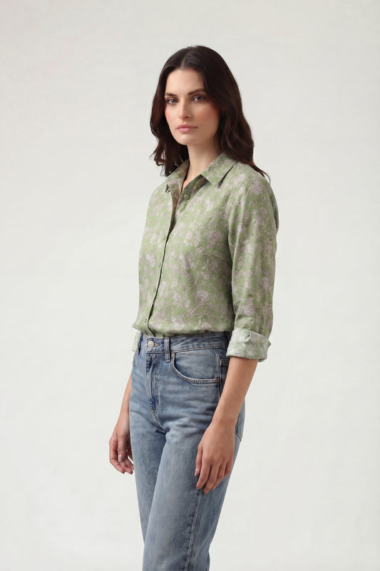 Cotton Jaipur Print Oversize Fit Shirt