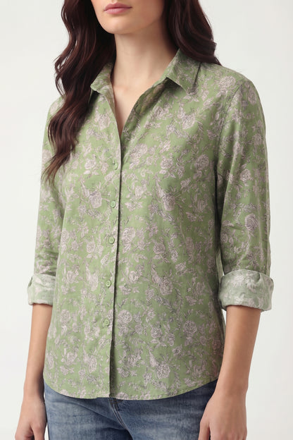 Cotton Jaipur Print Oversize Fit Shirt