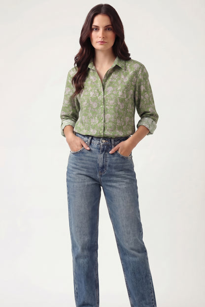 Cotton Jaipur Print Oversize Fit Shirt