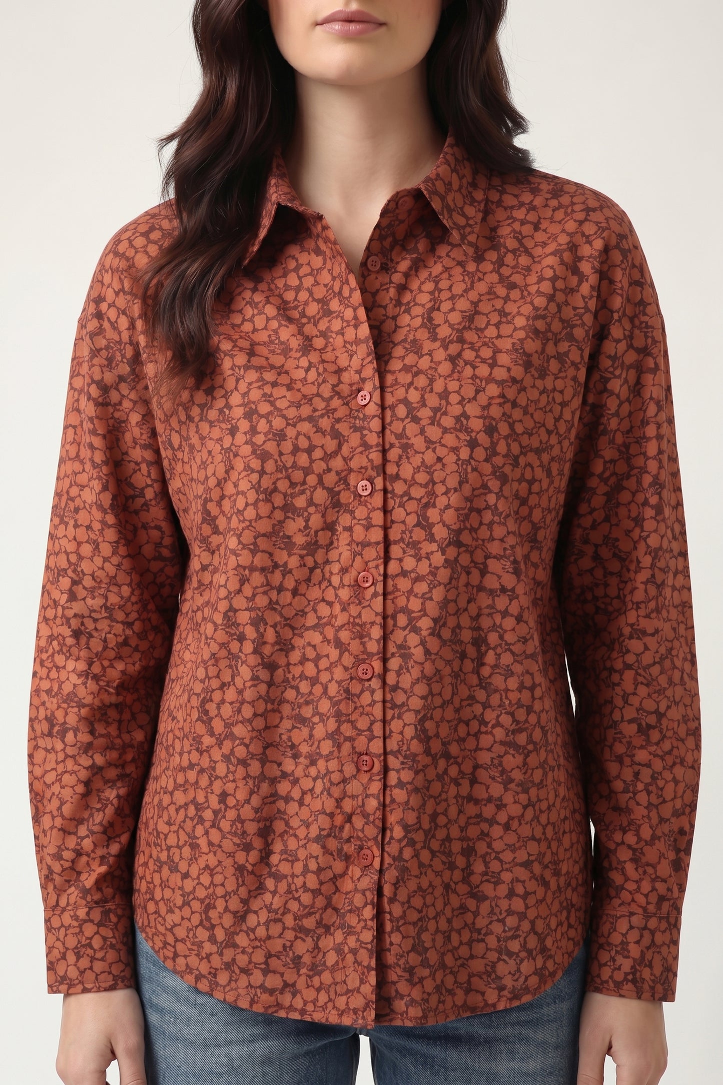 Cotton Printed Oversize Fit 90s Shirt