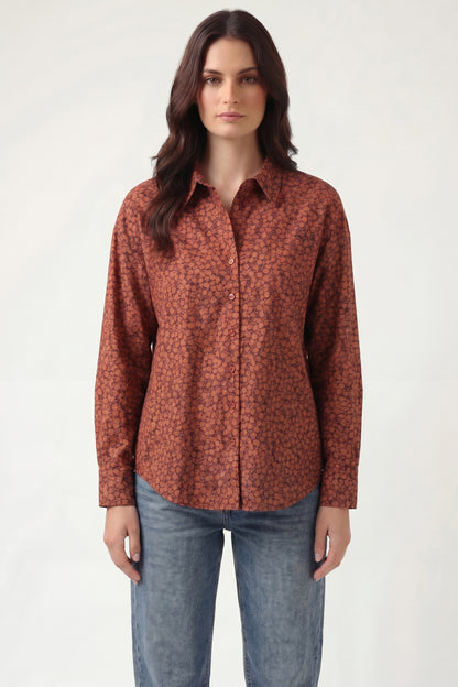 Cotton Printed Oversize Fit 90s Shirt