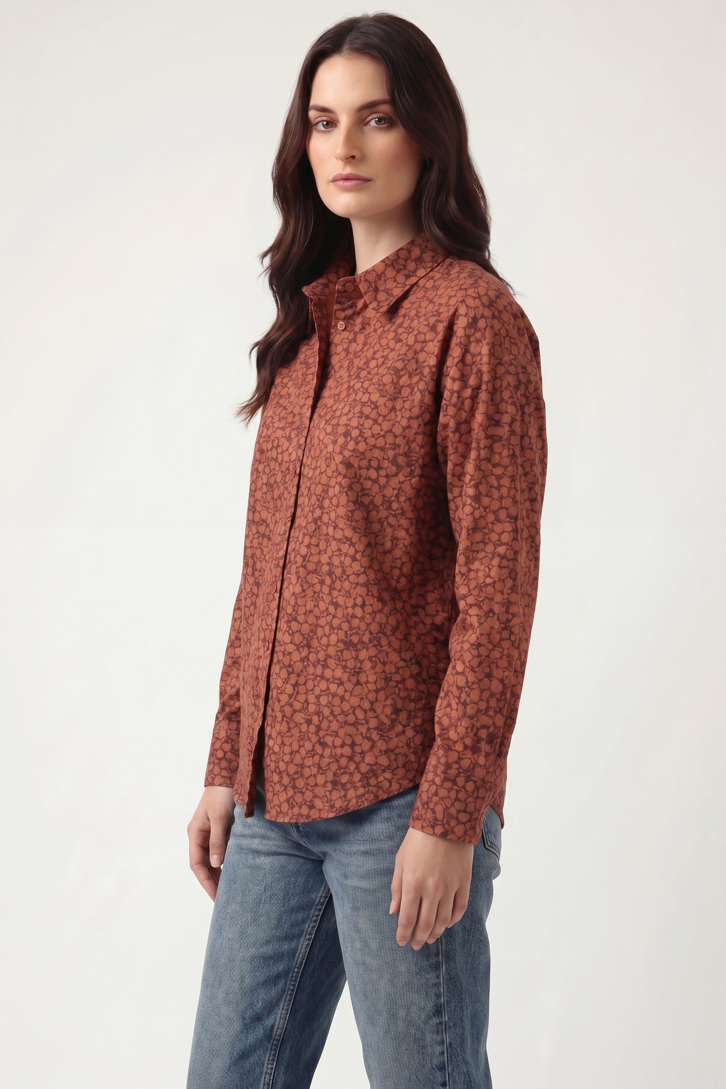 Cotton Printed Oversize Fit 90s Shirt