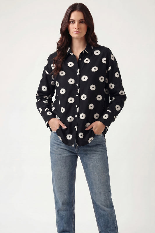 Viscose Printed Oversize Fit Cool Shirt