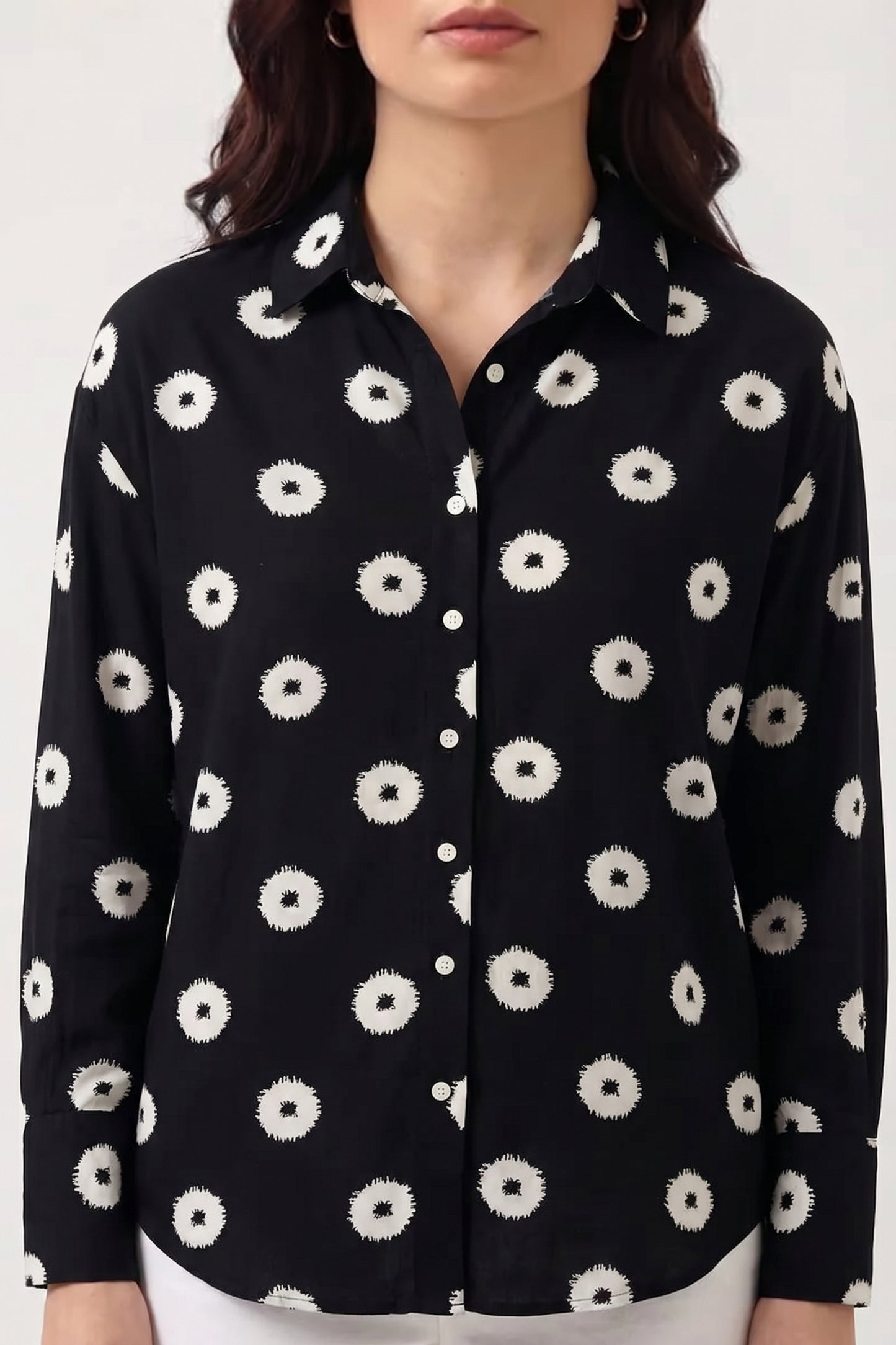 Viscose Printed Oversize Fit Cool Shirt