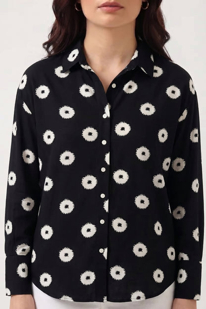 Viscose Printed Oversize Fit Cool Shirt