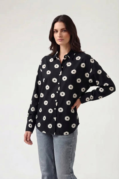 Viscose Printed Oversize Fit Cool Shirt