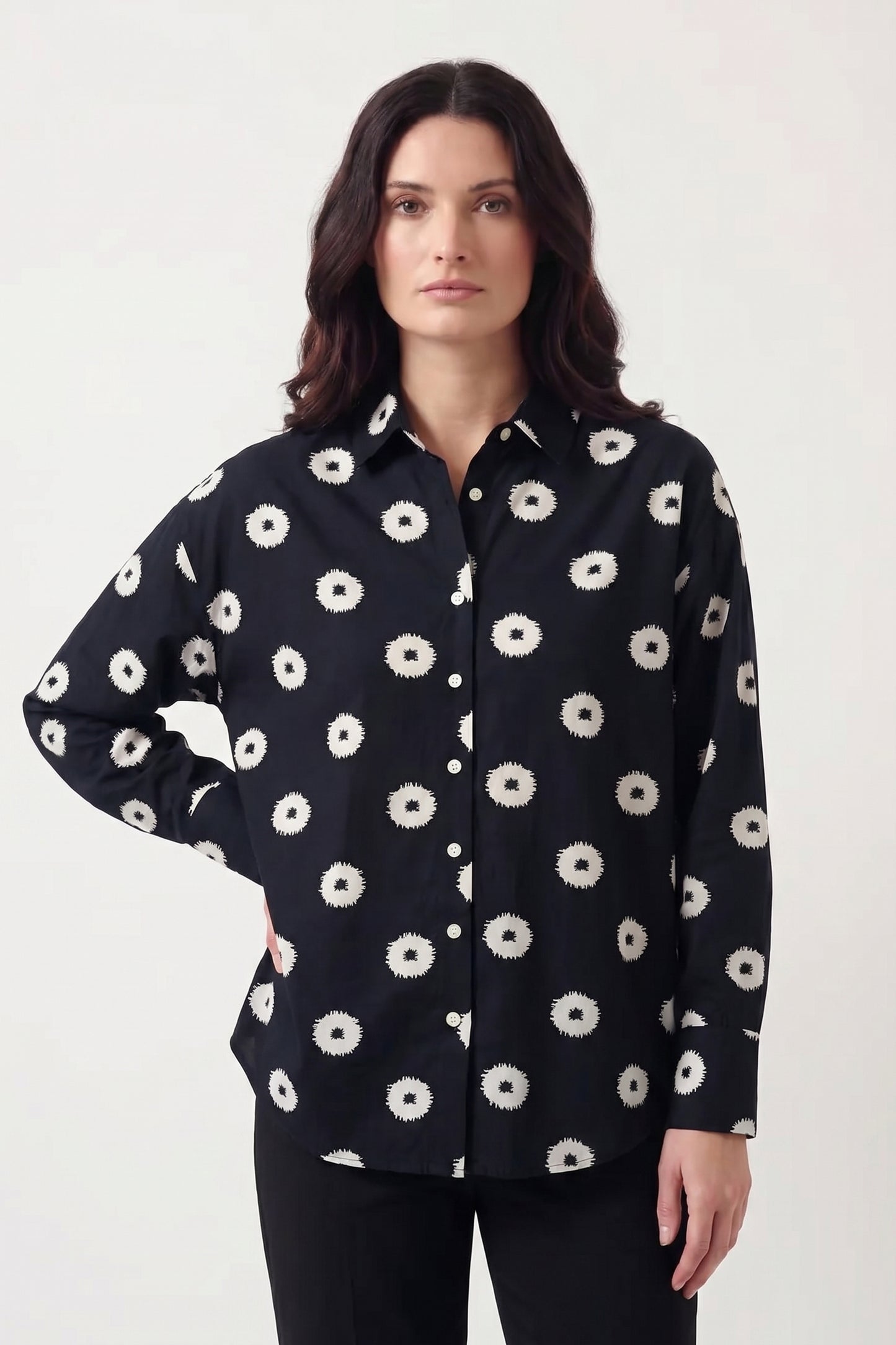 Viscose Printed Oversize Fit Cool Shirt