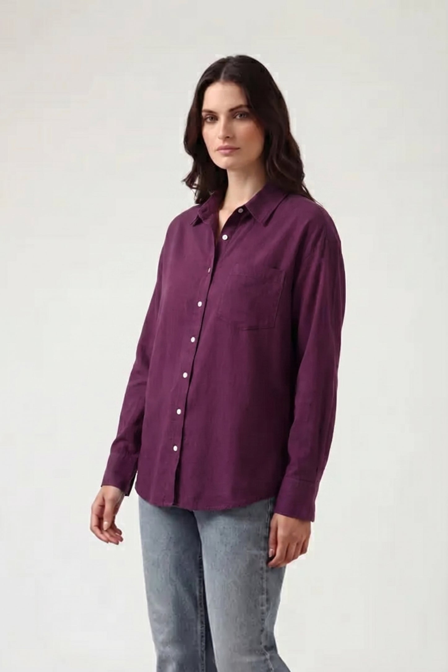 Carla Crinkle Viscose Oversize Fit Shirt