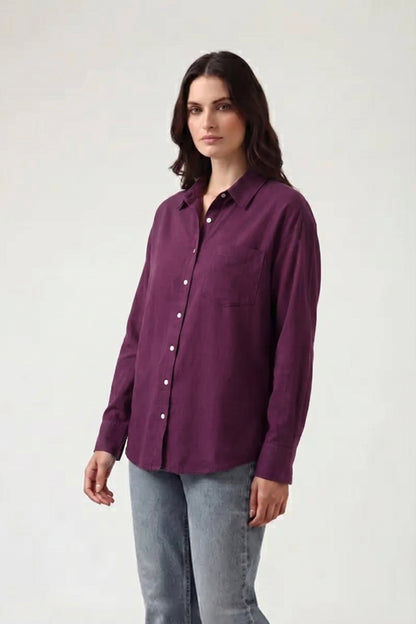 Carla Crinkle Viscose Oversize Fit Shirt